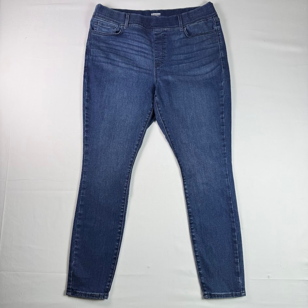 Denizen from Levis Womens 18 W34 Super Skinny Pull On Jeans Dark Wash Blue